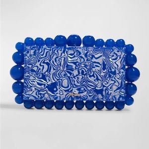 NWT Cult Gaia Blue EOS acrylic clutch bag